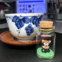 ボトル・フィギア®粗茶ですがタヌキ